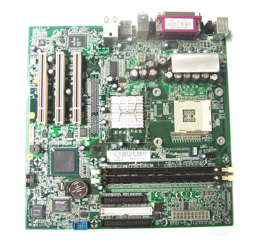 Moederbord Socket PGA478 DDR Micro-ATX 20-pins / DELL 0C2425 - (Dimension 2400 OptiPlex 160L) ZONDER CPU HEATSINK EN BRACKET, MET I/O SHIELD